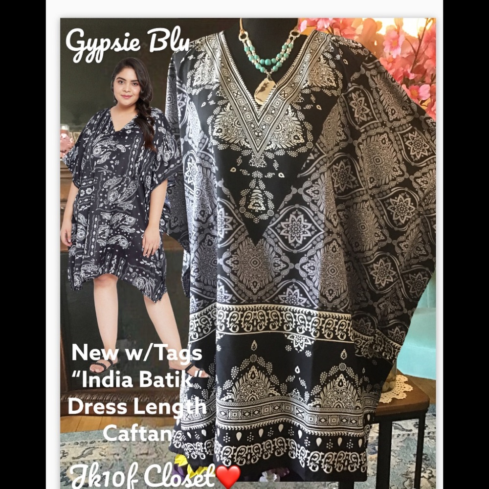 LOWEST🌺 NWT BOHO INDIA BATIK COVERUP/CAFTAN